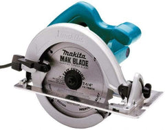 Makita - 10.5 Amps, 7-1/4" Blade Diam, 4,700 RPM, Electric Circular Saw - 120 Volts, 5/8" Arbor Hole, Right Blade - Best Tool & Supply