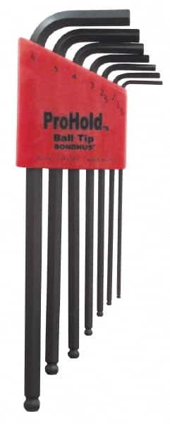 Bondhus - 7 Piece T-Handle Ball End Hex Key Set - Best Tool & Supply