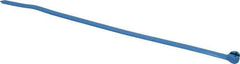 Thomas & Betts - 7.31" Long Blue Nylon Standard Cable Tie - 50 Lb Tensile Strength, 1.22mm Thick, 44.45mm Max Bundle Diam - Best Tool & Supply