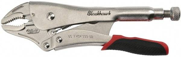 Blackhawk by Proto - 7-3/8" OAL Curved Jaw Locking Pliers - 1-17/32" Jaw Width, 1/2" Jaw Depth, Quick Release Handle - Best Tool & Supply