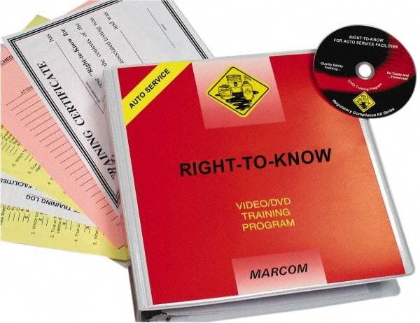 Marcom - Right to Know for Auto Service Facilities, Multimedia Training Kit - 21 Minute Run Time DVD, English and Spanish - Best Tool & Supply