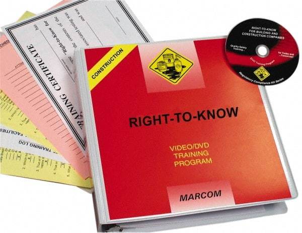 Marcom - Right to Know for Building and Construction Companies, Multimedia Training Kit - DVD, English - Best Tool & Supply