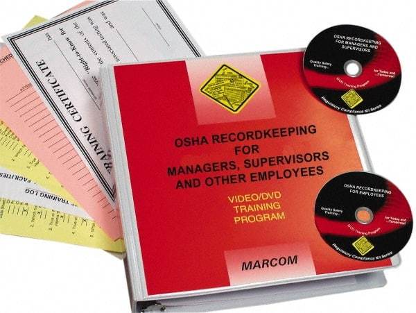 Marcom - OSHA Recordkeeping for Managers, Supervisors and Employees, Multimedia Training Kit - 37 Minute Run Time DVD, English and Spanish - Best Tool & Supply