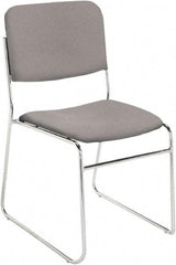 NPS - Fabric Grey Stacking Chair - Chrome Frame, 19" Wide x 21" Deep x 33" High - Best Tool & Supply