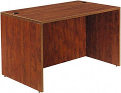 ALERA - Woodgrain Laminate Desk Shell - 47-1/4" Wide x 29-1/2" Deep x 29-5/8" High, Medium Cherry - Best Tool & Supply