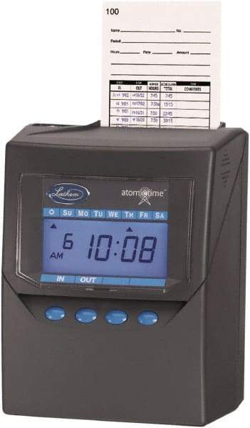 Lathem Time - Time Clocks & Time Recorders Punch Style: Electronic Power Source: Rechargeable Battery Pack - Best Tool & Supply