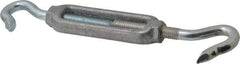 Made in USA - 174 Lb Load Limit, 3/8" Thread Diam, 2-7/8" Take Up, Aluminum Hook & Hook Turnbuckle - 3-7/8" Body Length, 1/4" Neck Length, 7-1/2" Closed Length - Best Tool & Supply