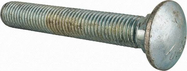 Value Collection - 3/4-10 UNC 5" Length Under Head, Standard Square Neck, Carriage Bolt - Grade 5 Steel, Zinc-Plated Finish - Best Tool & Supply