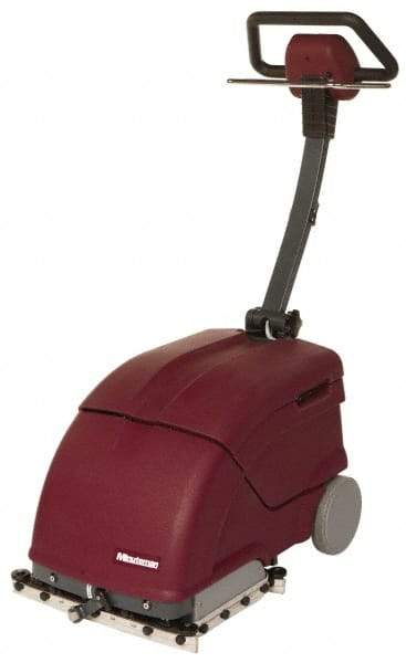 Minuteman - 14" Cleaning Width, Electric Floor Scrubber - 0.75 hp, 780 RPM, 45" Water Lift, 2.5 Gal Tank Capacity, Series P14 - Best Tool & Supply