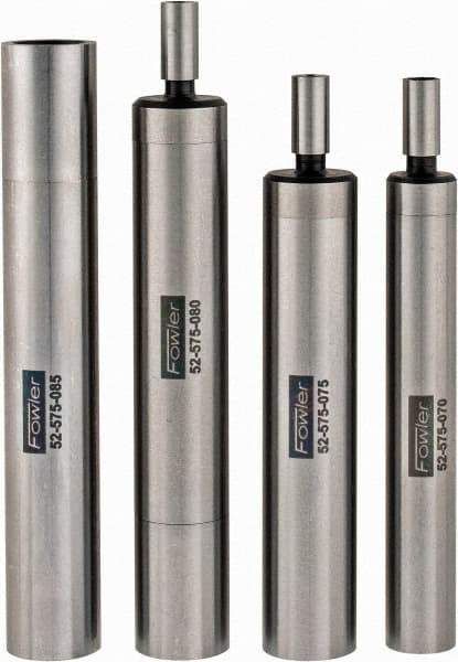 Fowler - 3/8, 1/2 Inch Shank Diameter, 0.0002 Inch Accuracy, Edge Finder Set - 0.5 Inch Head Diameter, Cylindrical Head Type, Includes 4 Attachments, Wooden Case, 4 Pieces - Best Tool & Supply