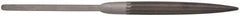 Grobet - 8-1/2" Needle Precision Swiss Pattern Half Round File - 15/32" Width Diam x 9/64" Thick, Handle - Best Tool & Supply