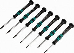 Wera - 7 Piece T5 to T15 Micro Handle Torx Driver Set - T5, T6, T7, T8, T9, T10, T15 - Best Tool & Supply