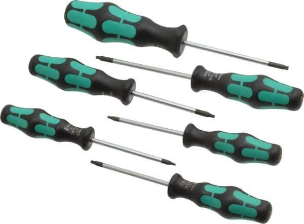 Wera - 6 Piece IP6 to IP15 Ergonomic Handle Torx Driver Set - IP6, IP7, IP8, IP9, IP10, IP15 - Best Tool & Supply