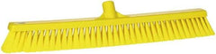 Vikan - 24" Fine Particle Synthetic Push Broom - 2" Bristle Length, Plastic Block, European Threaded Handle Connection - Best Tool & Supply