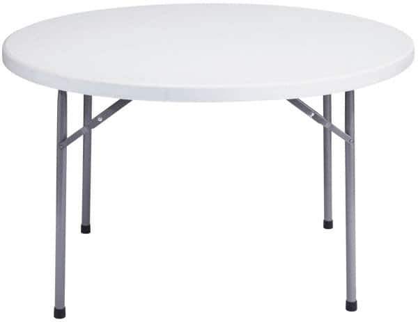 NPS - 29-1/2" High x 48" Diam, Round Folding Table - Speckled Gray - Best Tool & Supply