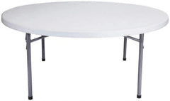 NPS - 29-1/2" High x 71" Diam, Round Folding Table - Speckled Gray - Best Tool & Supply