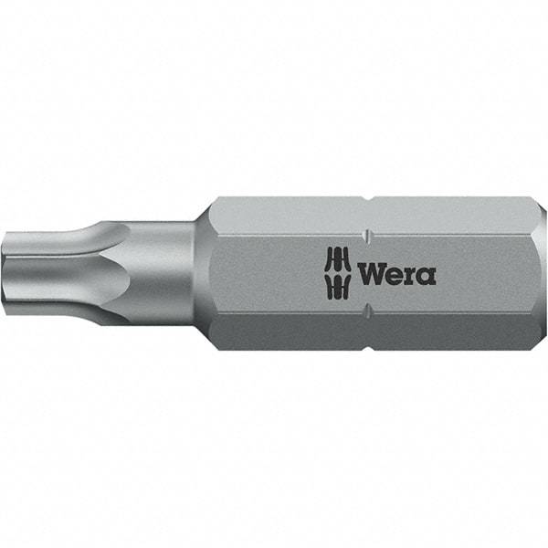 Wera - 1/4" Drive T20 Torx Screwdriver Bit - 1" OAL, Insert Bit - Best Tool & Supply