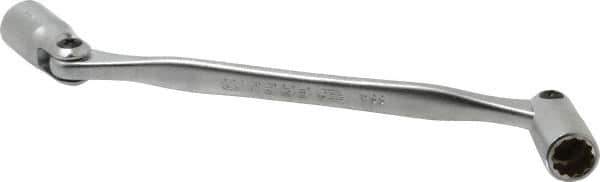 Facom - 10 x 11mm, 12 Point, Satin Chrome Coated, Double Flex-End Socket Wrench - 7-21/32" OAL, 18mm Head Thickness - Best Tool & Supply