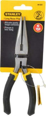 Stanley - 7" OAL, Cutting Pliers - 2-15/64" Jaw Length x 13/16" Jaw Width, Long Nose Head, Molded Plastic Handle - Best Tool & Supply