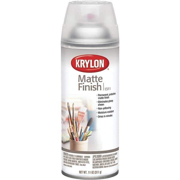 Krylon - Clear, Matte, Acrylic Enamel Spray Paint - 15 to 20 Sq Ft per Can, 16 oz Container - Best Tool & Supply