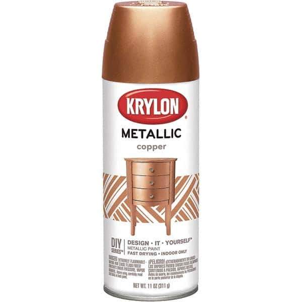 Krylon - Copper (Color), Metallic, Aerosol Spray Paint - 15 to 20 Sq Ft per Can, 16 oz Container - Best Tool & Supply