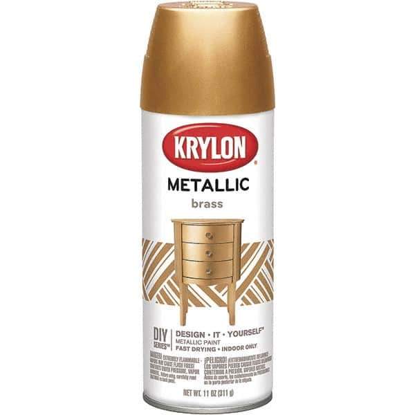 Krylon - Brass (Color), Gloss, Metallic Spray Paint - 12 oz Container - Best Tool & Supply