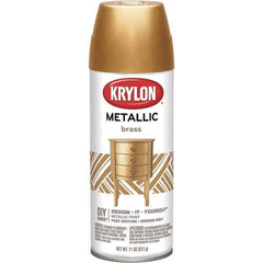 Krylon - Brass (Color), Gloss, Metallic Spray Paint - 12 oz Container - Best Tool & Supply