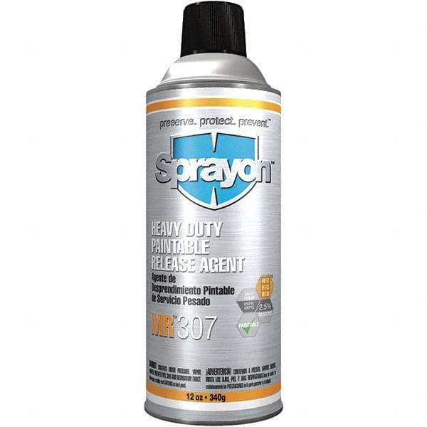 Sprayon - 16 Ounce Aerosol Can, Clear, Heavy-Duty Mold Release - Silicone Composition - Best Tool & Supply