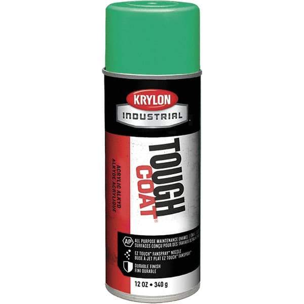 Krylon - OSHA Green, 12 oz Net Fill, High Gloss, Enamel Spray Paint - 20 to 25 Sq Ft per Can, 16 oz Container, Use on Conduits, Ducts, Electrical Equipment, Machinery, Metal, Motors, Pipelines & Marking Areas, Railings, Steel Bars, Tool Boxes, Tools - Best Tool & Supply