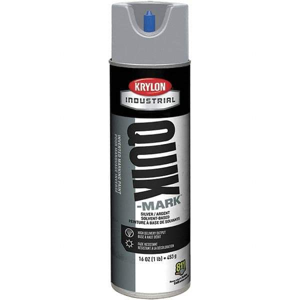 Krylon - 20 fl oz Gray Marking Paint - 50 to 60 Sq Ft Coverage, Solvent-Based Formula - Best Tool & Supply