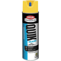 Krylon - 20 fl oz Yellow Marking Paint - 50 to 60 Sq Ft Coverage, Water-Based Formula - Best Tool & Supply