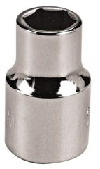 Proto - 1/4" Drive, Deep Hand Socket - 6 Points, 1-63/64" OAL, Chrome Vanadium, Chrome Finish - Best Tool & Supply