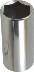 Proto - 1", 3/8" Drive, Deep Hand Socket - 6 Points, 2-3/4" OAL, Chrome Finish - Best Tool & Supply