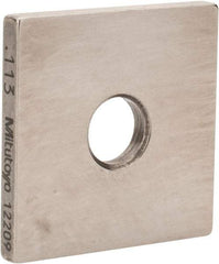 Mitutoyo - 0.113" Square Steel Gage Block - Accuracy Grade 0, Includes Certificate of Inspection - Best Tool & Supply