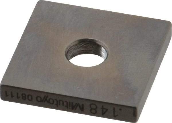 Mitutoyo - 0.148" Square Steel Gage Block - Accuracy Grade 0, Includes Certificate of Inspection - Best Tool & Supply