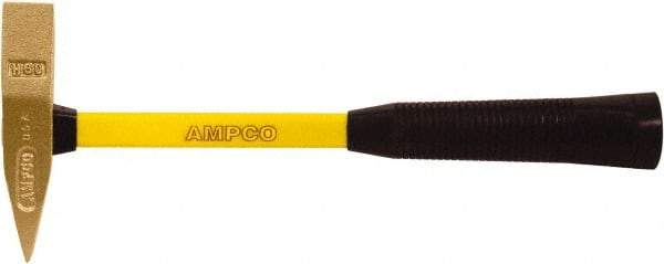 Ampco - 1-1/2 Lb Head Scaling Hammer - 14" Long, 1-1/8" Face Diam, Fiberglass Handle - Best Tool & Supply