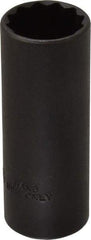 Proto - 15/16", 1/2" Drive, Deep Hand Socket - 12 Points, 3-1/4" OAL, Alloy Steel, Black Finish - Best Tool & Supply