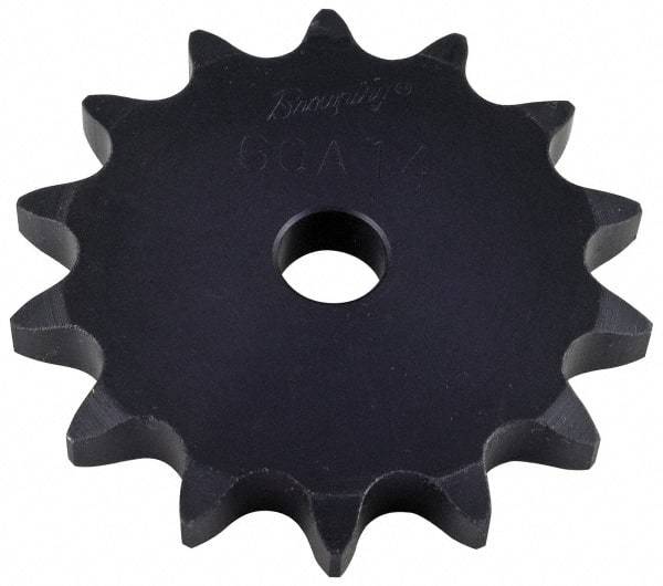 Browning - 11 Teeth, 3/4" Chain Pitch, Chain Size 60, "A" Plate Roller Chain Sprocket - 5/8" Bore Diam, 2.662" Pitch Diam, 3" Outside Diam - Best Tool & Supply