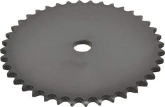 Browning - 40 Teeth, 1/2" Chain Pitch, Chain Size 40, "A" Plate Roller Chain Sprocket - 5/8" Bore Diam, 6.373" Pitch Diam, 6.65" Outside Diam - Best Tool & Supply