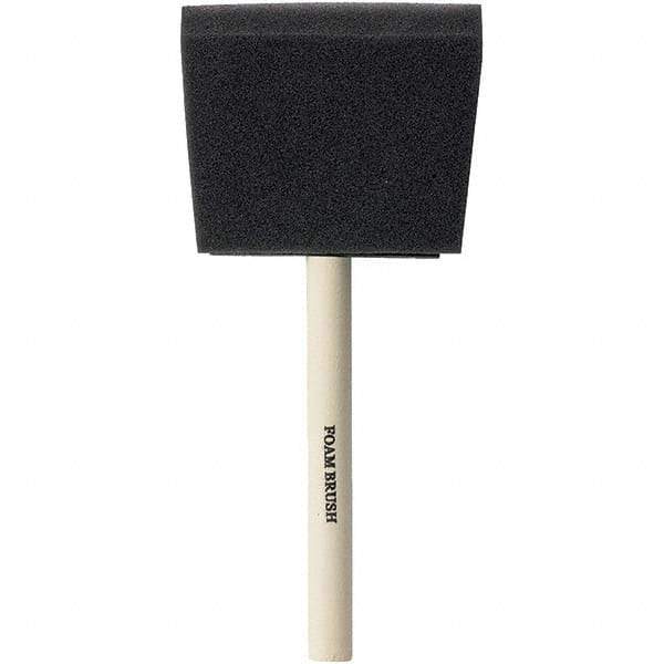 Rubberset - 3" Flat Foam Foam Paint Brush - Wood Pole-Mount Handle - Best Tool & Supply