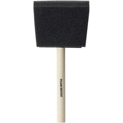 Rubberset - 3" Flat Foam Foam Paint Brush - Wood Pole-Mount Handle - Best Tool & Supply