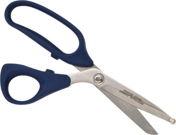 Heritage Cutlery - 3" LOC, 9" OAL Stainless Steel Standard Shears - Ambidextrous, Plastic Bent Handle, For Poultry Processing - Best Tool & Supply