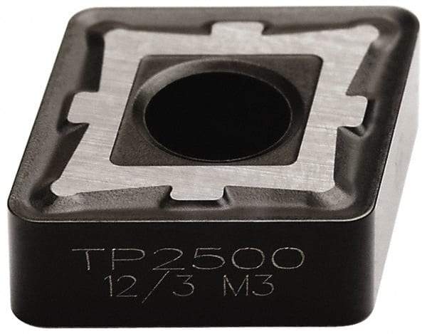 Seco - CNMG644 MR7 Grade TP40 Carbide Turning Insert - TiC/TiCN/TiN Finish, 80° Diamond, 3/4" Inscr Circle, 1/4" Thick, 1/16" Corner Radius - Best Tool & Supply