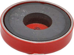 Value Collection - 10-24 Tap, 9 kg Average Pull Force, 1-3/4" Diam, 3/8" High, Ceramic Pot Magnet - Red, 0.34" Countersunk Hole - Best Tool & Supply