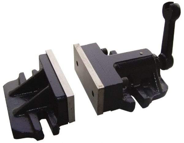 Interstate - 6" Jaw Width, Horizontal Stationary Machine Vise - Manual Operation, 1 Station, 13" Long x 2-29/32" Deep, 2-3/4" Jaw Height - Best Tool & Supply