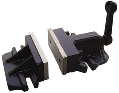 Interstate - 8" Jaw Width, Horizontal Stationary Machine Vise - Manual Operation, 1 Station, 13.39" Long x 3-3/16" Deep, 2-3/4" Jaw Height - Best Tool & Supply