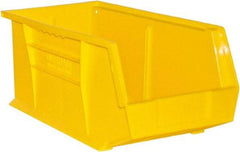 Durham - 14-5/8" Deep, Yellow Plastic Hang and Stack Bins - 7" High x 8-1/4" Wide x 14-5/8" Long - Best Tool & Supply