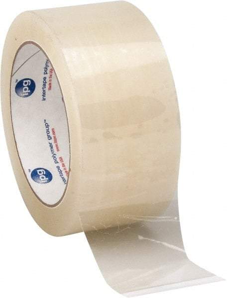 Intertape - 2" x 60 Yd Clear Rubber Adhesive Sealing Tape - Polypropylene Film Backing, 3 mil Thick, 32 Lb Tensile Strength, Series 1100 - Best Tool & Supply