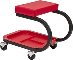 Whiteside - 400 Lb Capacity, 4 Wheel Creeper Seat with Tray - Steel, 15-1/2" Long x 19-1/4" High x 14" Wide - Best Tool & Supply