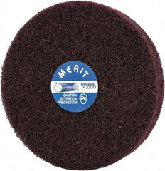 Merit Abrasives - 5" Diam, Medium Mounted Scrubber Buffing Wheel - 3 Ply, Medium Grade, 1/4" Shank Diam, 4,000 RPM - Best Tool & Supply